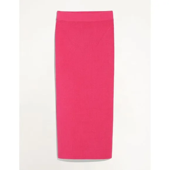 GSTQ Ribbed Pencil Skirt Pink
