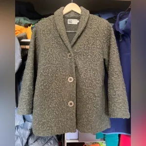 Habitat clothes to live in olive green wool blend jacket. Oversized Small. EUC
