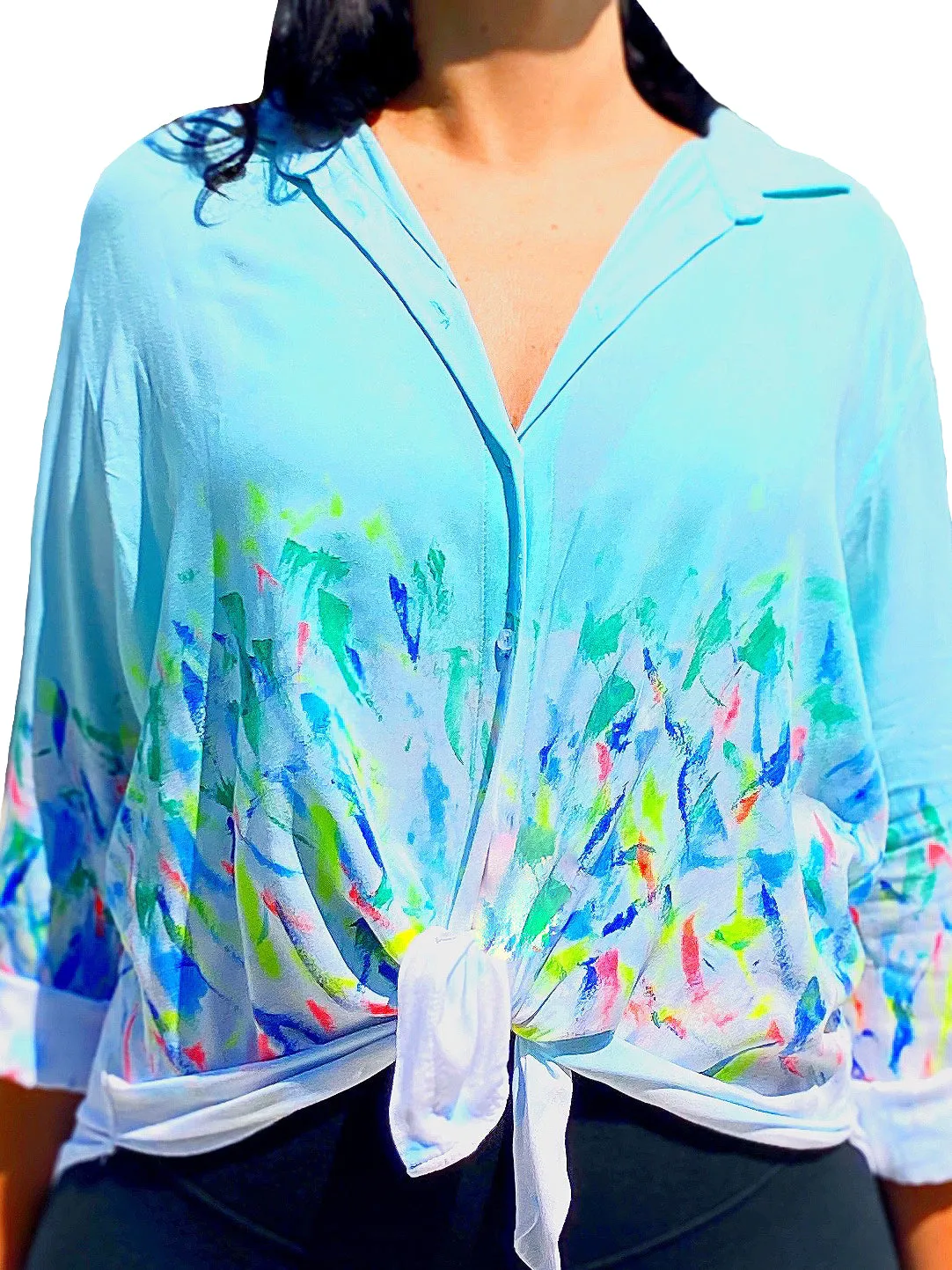 Hand-Painted Blouse