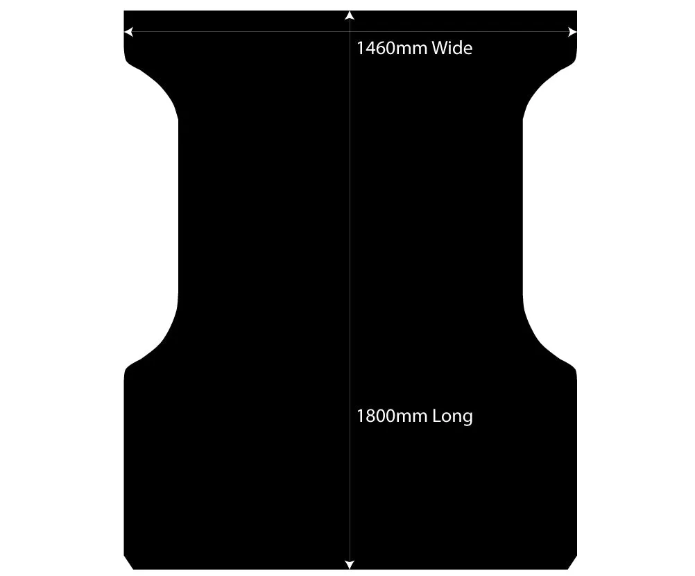 Heavy Duty Rubber Matting to fit LDV Mega Tub 2017-Current - Fitted With Factory Spray On Liner Or No Liner