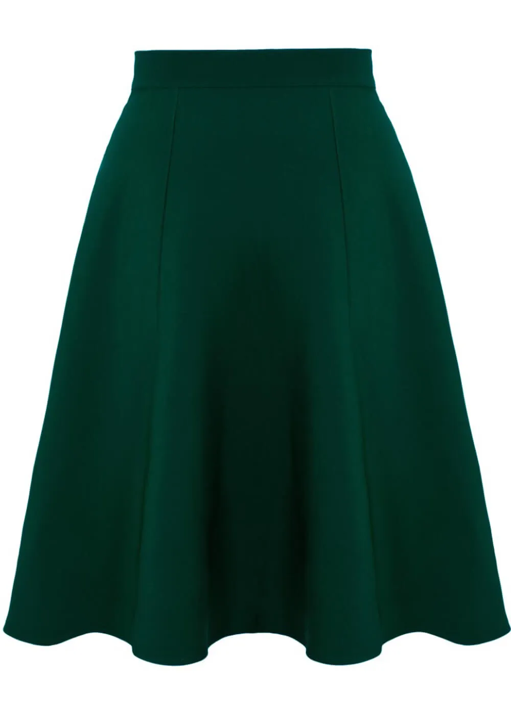 Hell Bunny Ravenwood 40's Swing Skirt Dark Green