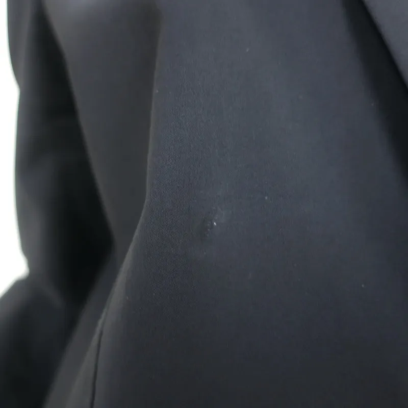 Helmut Lang Front Overlap Blazer Black Stretchy Wool Size 10