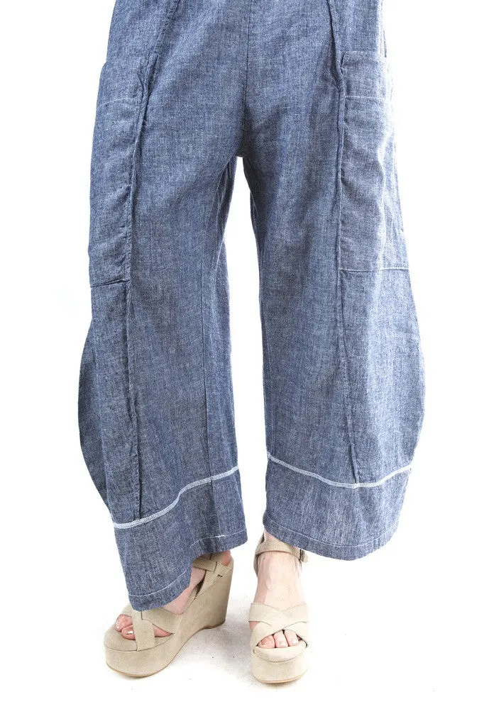 Hemp Denim Pinch Seam Pant Light Denim-3264