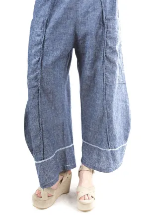 Hemp Denim Pinch Seam Pant Light Denim-3264
