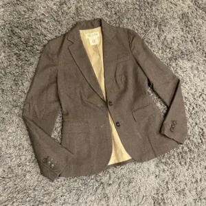 Hh-Hhh Hilfiger Women’s Wool Blend Blazer Jacket Size 0 Taupe Color