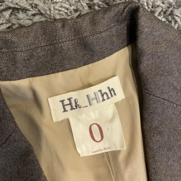 Hh-Hhh Hilfiger Women’s Wool Blend Blazer Jacket Size 0 Taupe Color