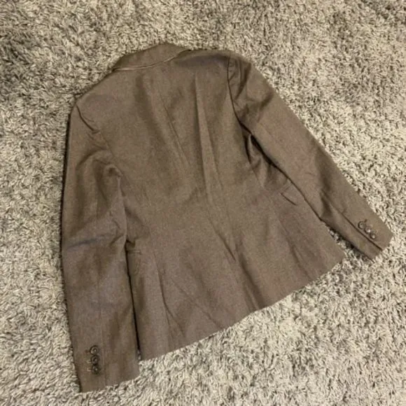 Hh-Hhh Hilfiger Women’s Wool Blend Blazer Jacket Size 0 Taupe Color