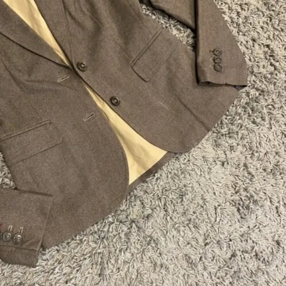 Hh-Hhh Hilfiger Women’s Wool Blend Blazer Jacket Size 0 Taupe Color