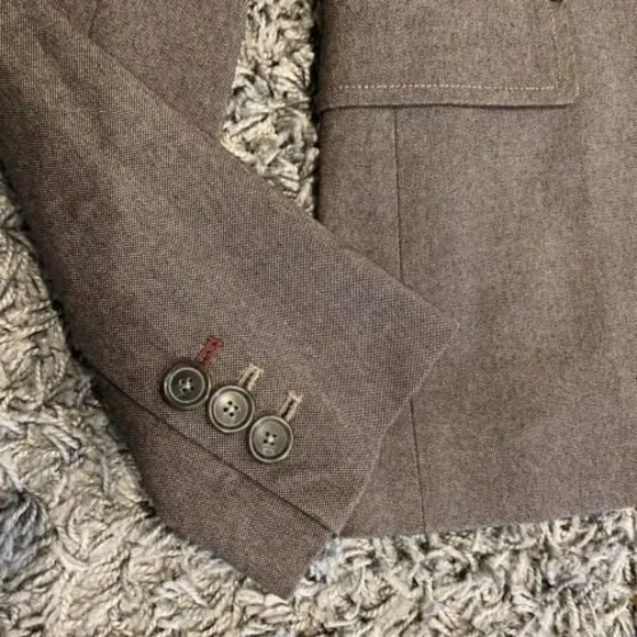Hh-Hhh Hilfiger Women’s Wool Blend Blazer Jacket Size 0 Taupe Color
