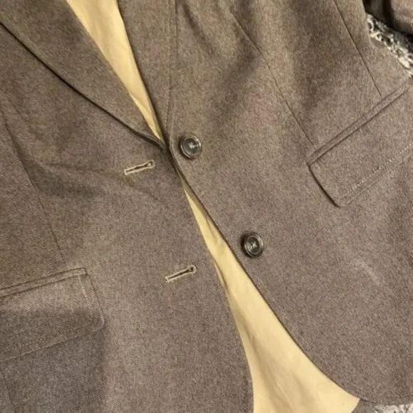 Hh-Hhh Hilfiger Women’s Wool Blend Blazer Jacket Size 0 Taupe Color