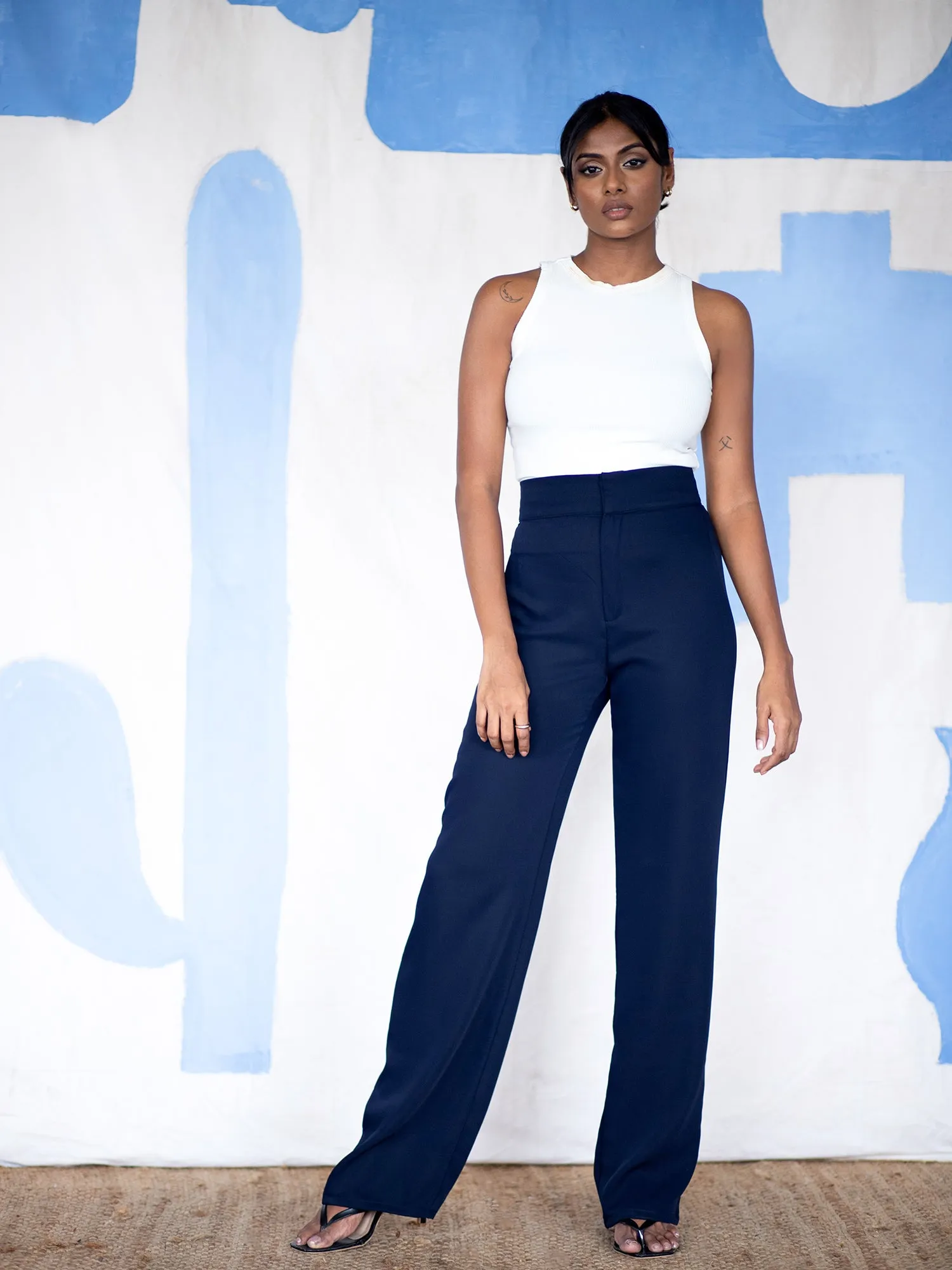 High Waist Straight Leg Pant