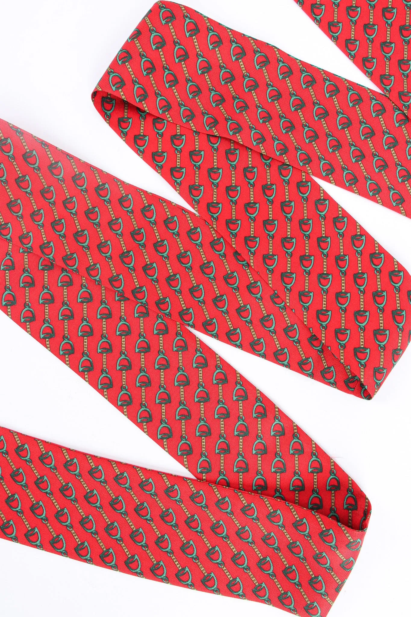 Horsebit Print Silk Blouse