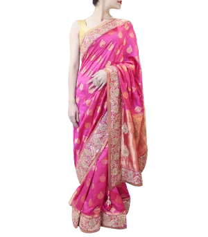 HOT PINK SAREE