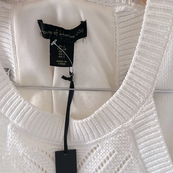 House of Harlow 1960  2 Piece Set Crochet/Knit Crop Top with a matching skirt