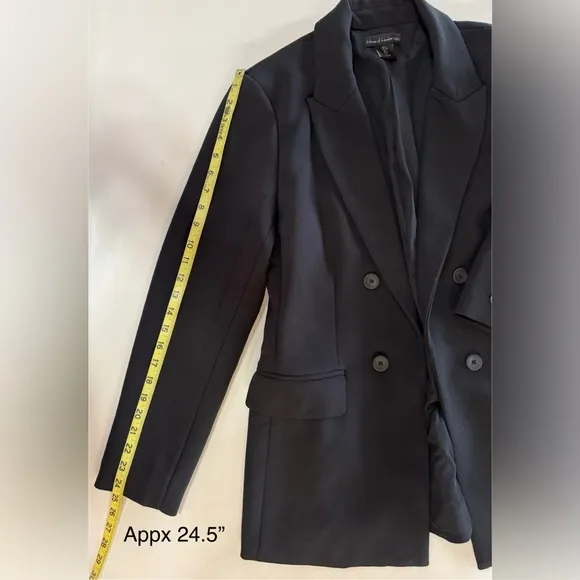 House of Harlow 1960 Black Open Front Boyfriend Blazer (L)