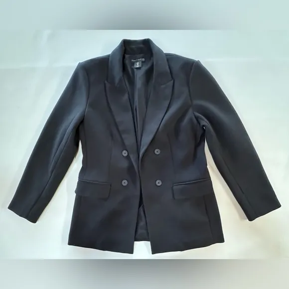 House of Harlow 1960 Black Open Front Boyfriend Blazer (L)