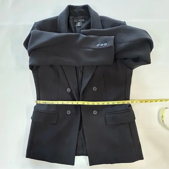 House of Harlow 1960 Black Open Front Boyfriend Blazer (L)