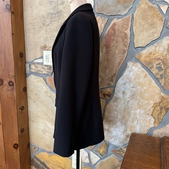 House of Harlow 1960 Black Open Front Boyfriend Blazer (L)
