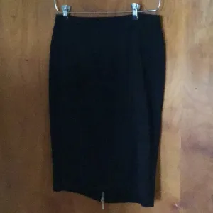 Inc black pencil skirt with full length gold zipper in the back sz 8 never worn
