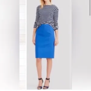 J. Crew Black Label Pencil Skirt Blue 2