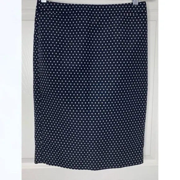 J. Crew Polka Dots No. 2 Pencil Skirt Sz 0