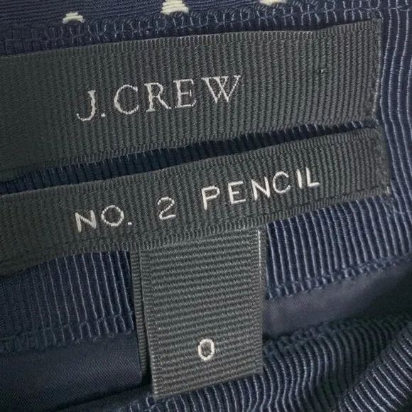 J. Crew Polka Dots No. 2 Pencil Skirt Sz 0