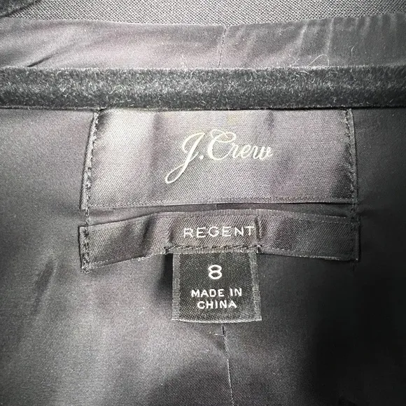 J Crew Regent one button blackk blazer jacket 8