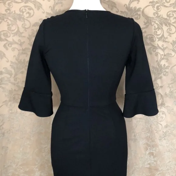 J. Crew Sheath Dress Ponte Black Size 00
