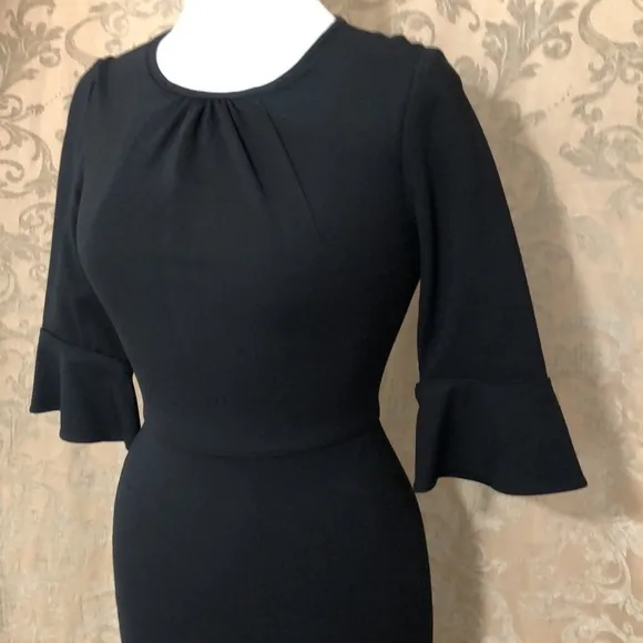 J. Crew Sheath Dress Ponte Black Size 00