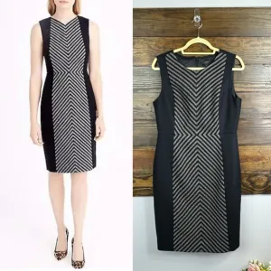 J. Crew stripe wool sheath dress sleeveless size 10