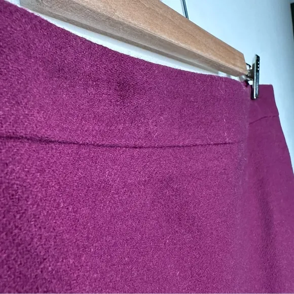 J. Crew | The Pencil Skirt Double Serge Wool Burgundy Size 12