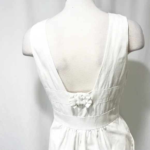 J. Crew White Back Bow Sheath Dress Size 2