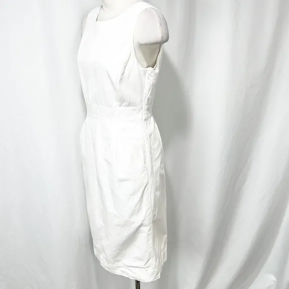 J. Crew White Back Bow Sheath Dress Size 2
