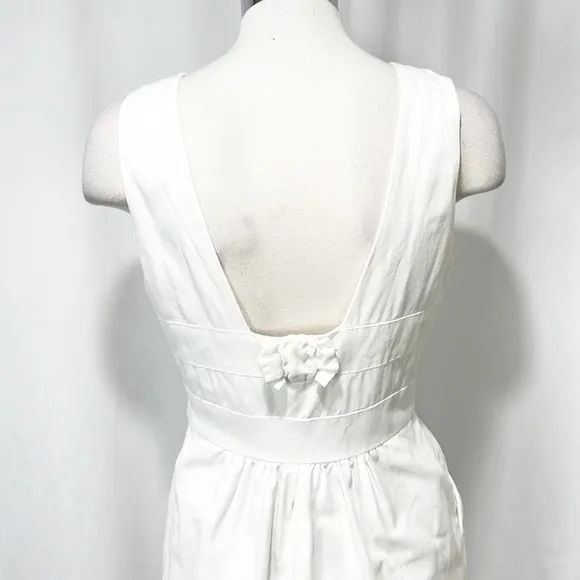 J. Crew White Back Bow Sheath Dress Size 2