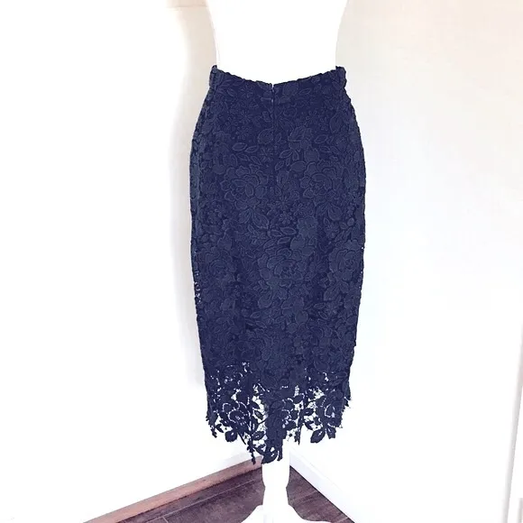 J.Crew Collection lace midi pencil skirt