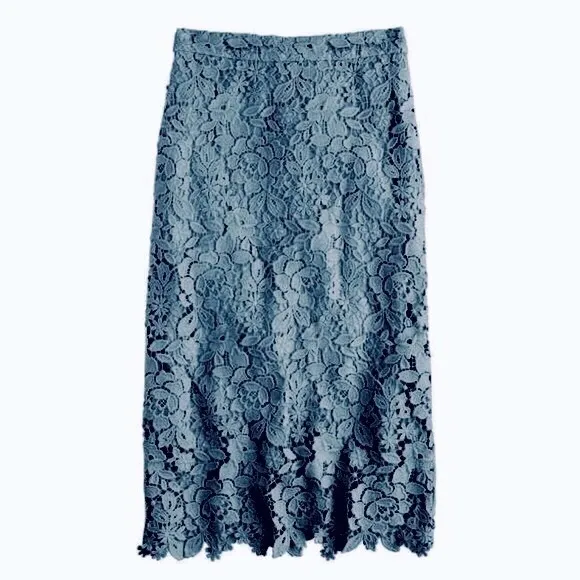 J.Crew Collection lace midi pencil skirt