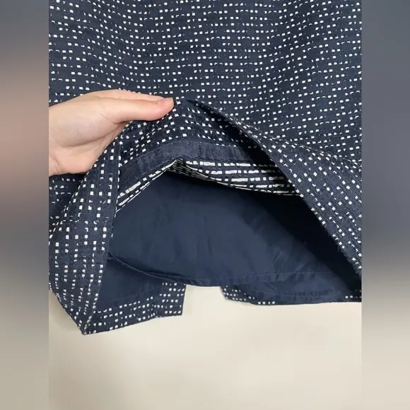 J.Crew Factory The Pencil in Navy Blue Jacquard Cotton Blend Skirt