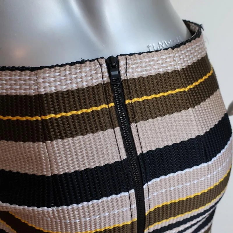 Jenni Kayne Pencil Skirt Multicolor Striped Tweed Size 2