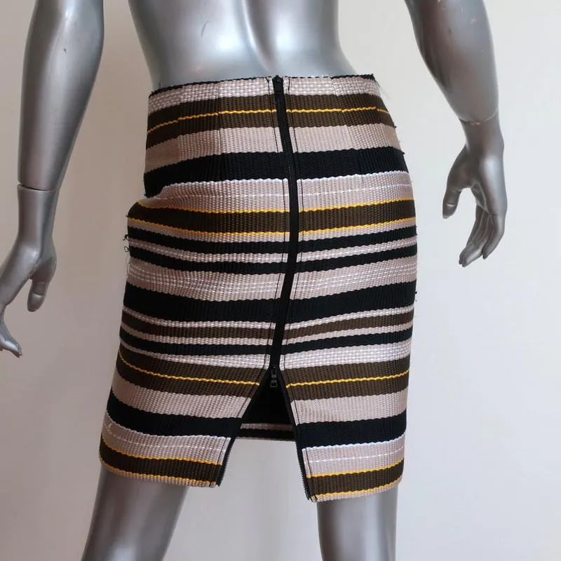 Jenni Kayne Pencil Skirt Multicolor Striped Tweed Size 2
