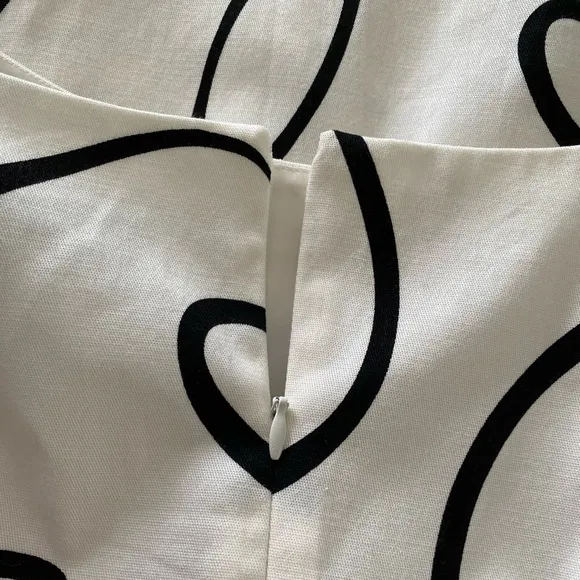 Jessica Howard black and ivory dress with black ribbon size 14 NWT