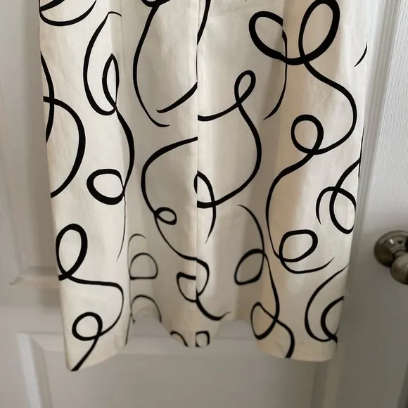 Jessica Howard black and ivory dress with black ribbon size 14 NWT