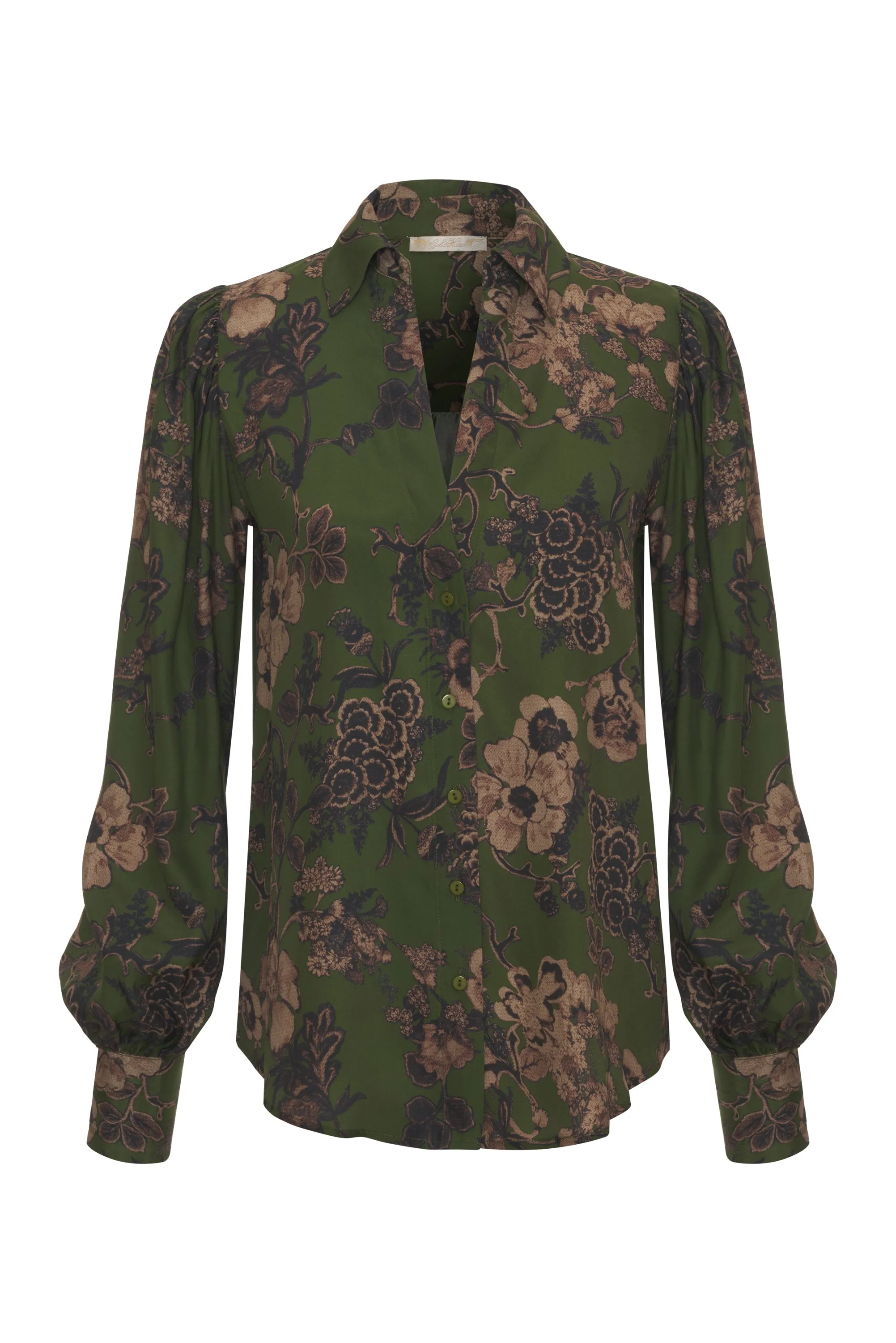 Jocelyn Print Shirt Sage Botanical