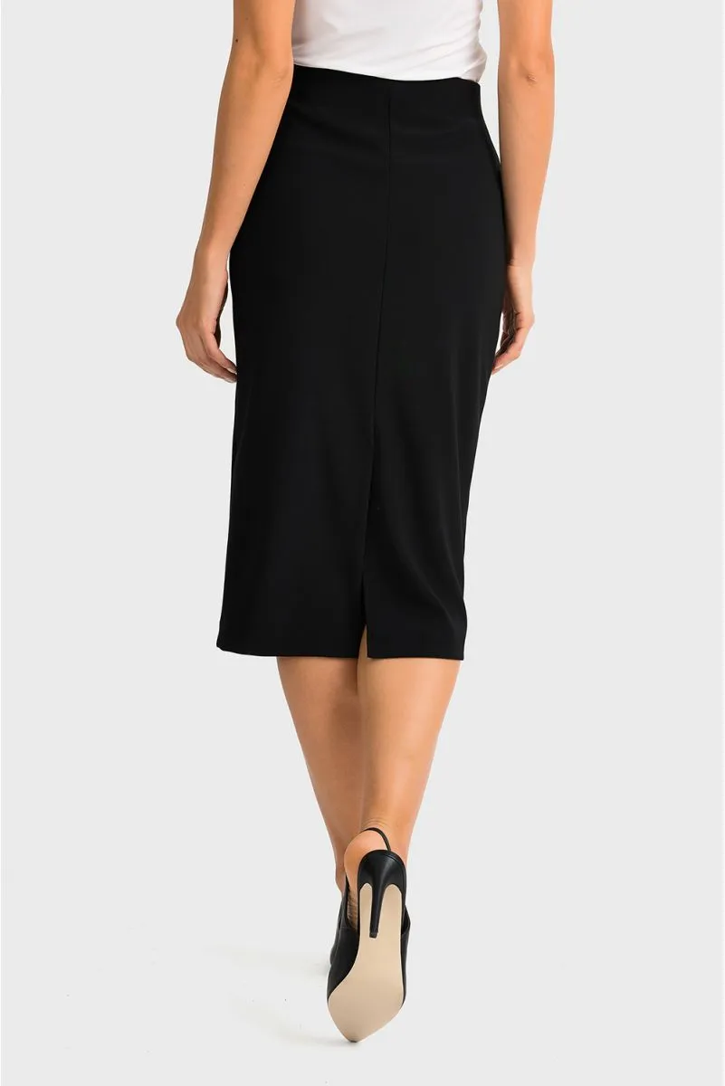 Joseph Ribkoff Back Slit Pull On Knee-Length Pencil Skirt 163083 VIP