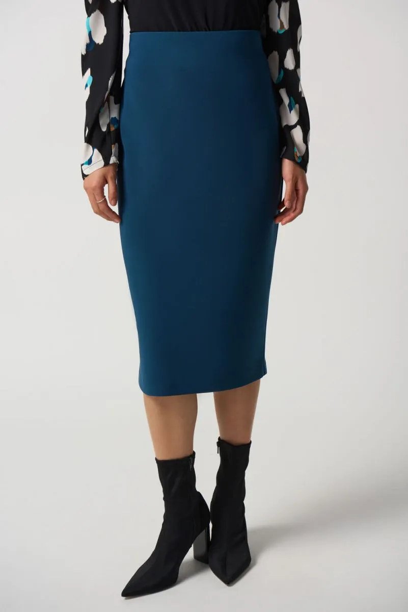 Joseph Ribkoff Back Slit Pull On Knee-Length Pencil Skirt 163083 VIP