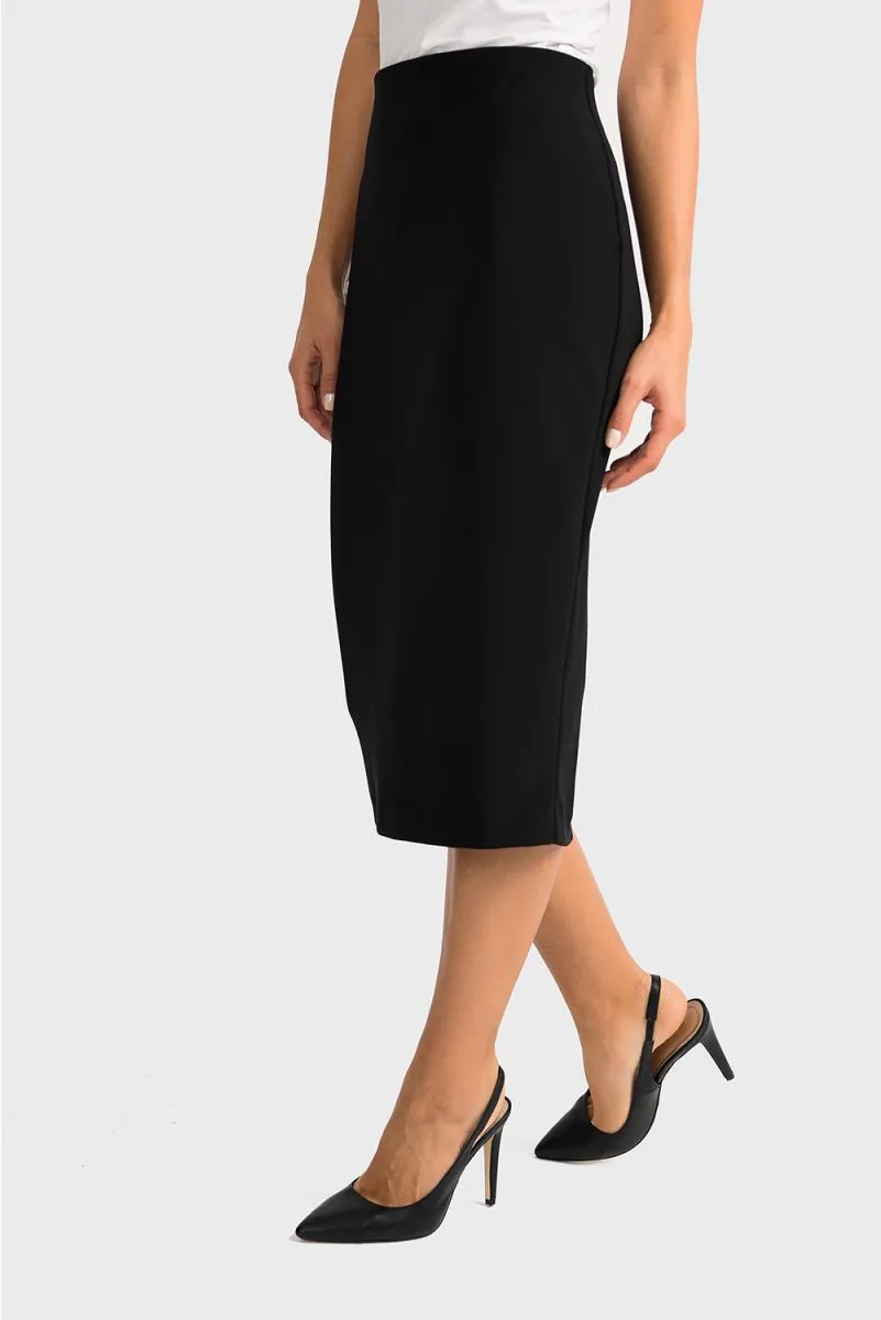 Joseph Ribkoff Back Slit Pull On Knee-Length Pencil Skirt 163083 VIP