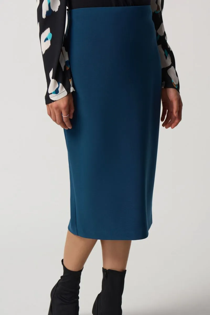 Joseph Ribkoff Back Slit Pull On Knee-Length Pencil Skirt 163083 VIP
