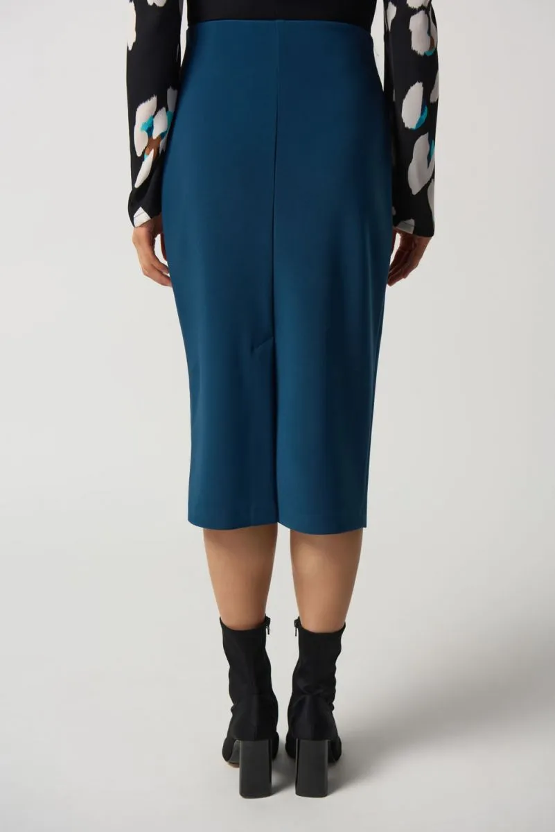 Joseph Ribkoff Back Slit Pull On Knee-Length Pencil Skirt 163083 VIP