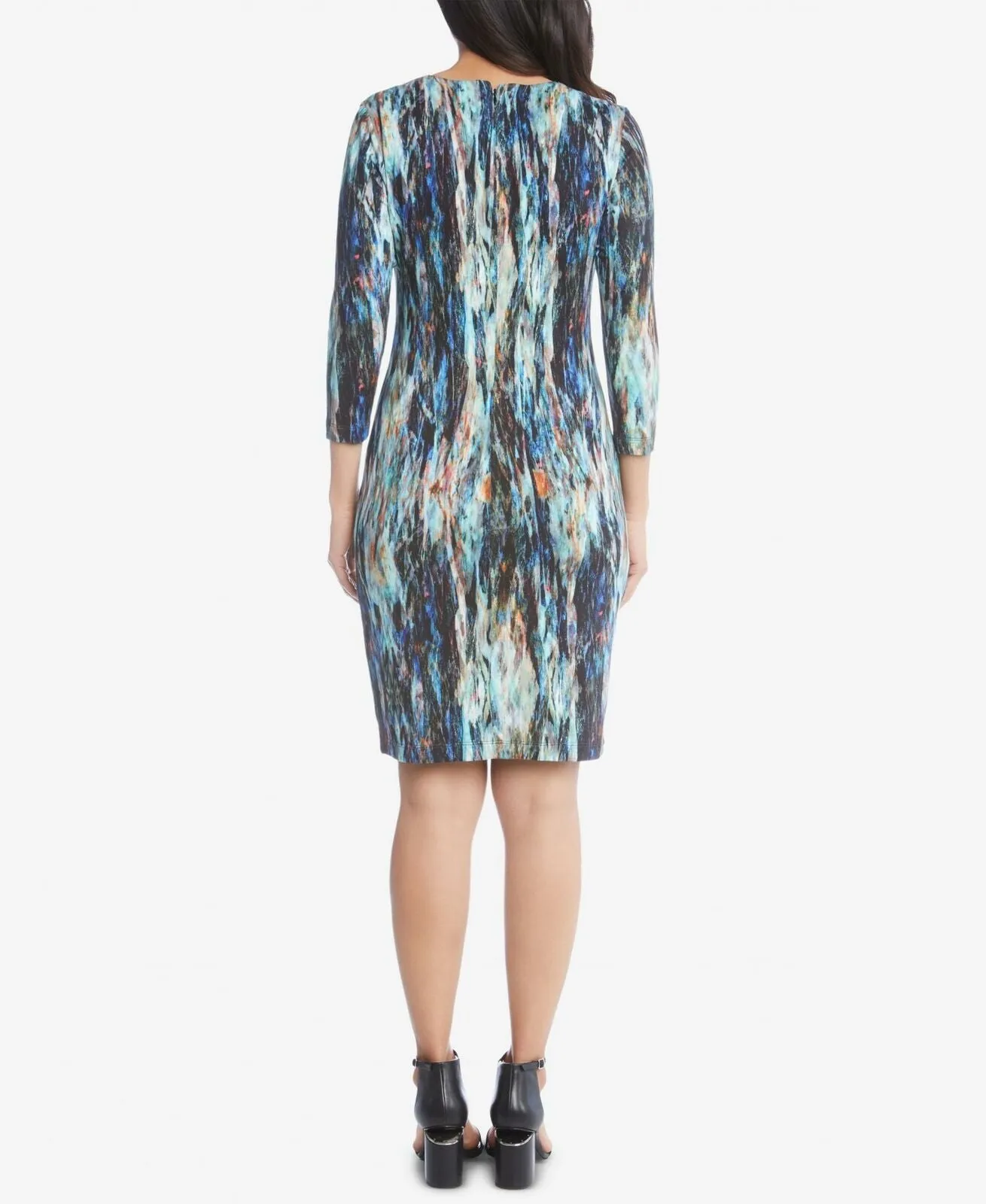 Karen Kane Women's 3/4 Sleeve Printed Sheath Dress