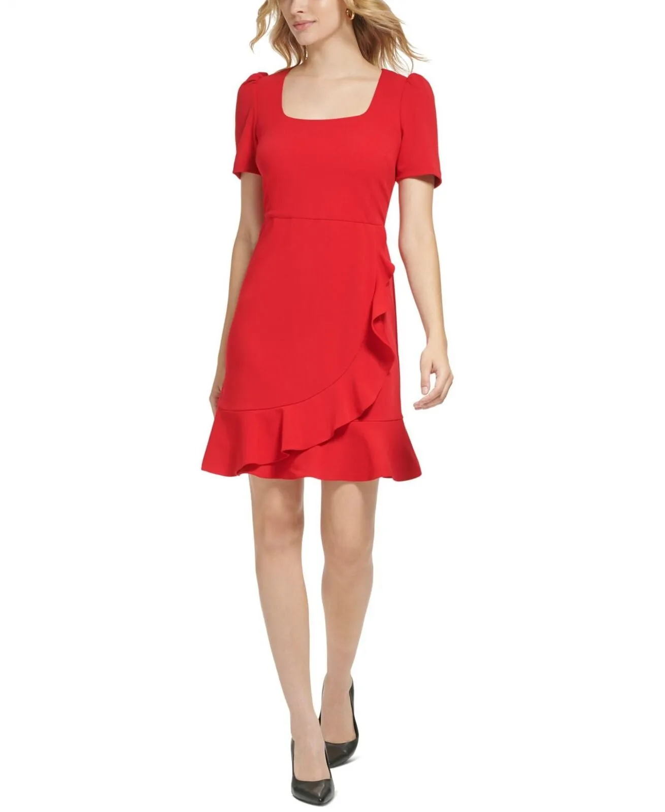 Karl Lagerfeld Paris Women's Ruffled A-Line Dress LD2IC928