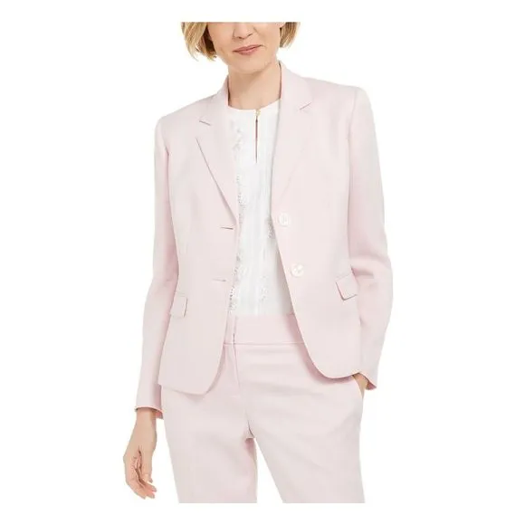 KASPER Womens Pink Wear To Work Blazer Jacket 4